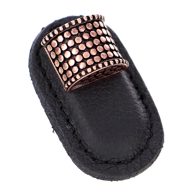 Tiziano Rectangular Knob, Antique Copper, Black