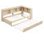 Lit de jour simple avec lit gigogne, armoires de rangement et ports USB-1078183062