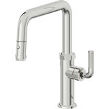 Descanso Kitchen Pull-Down Kitchen Faucet With Button Sprayer - Quad Spout