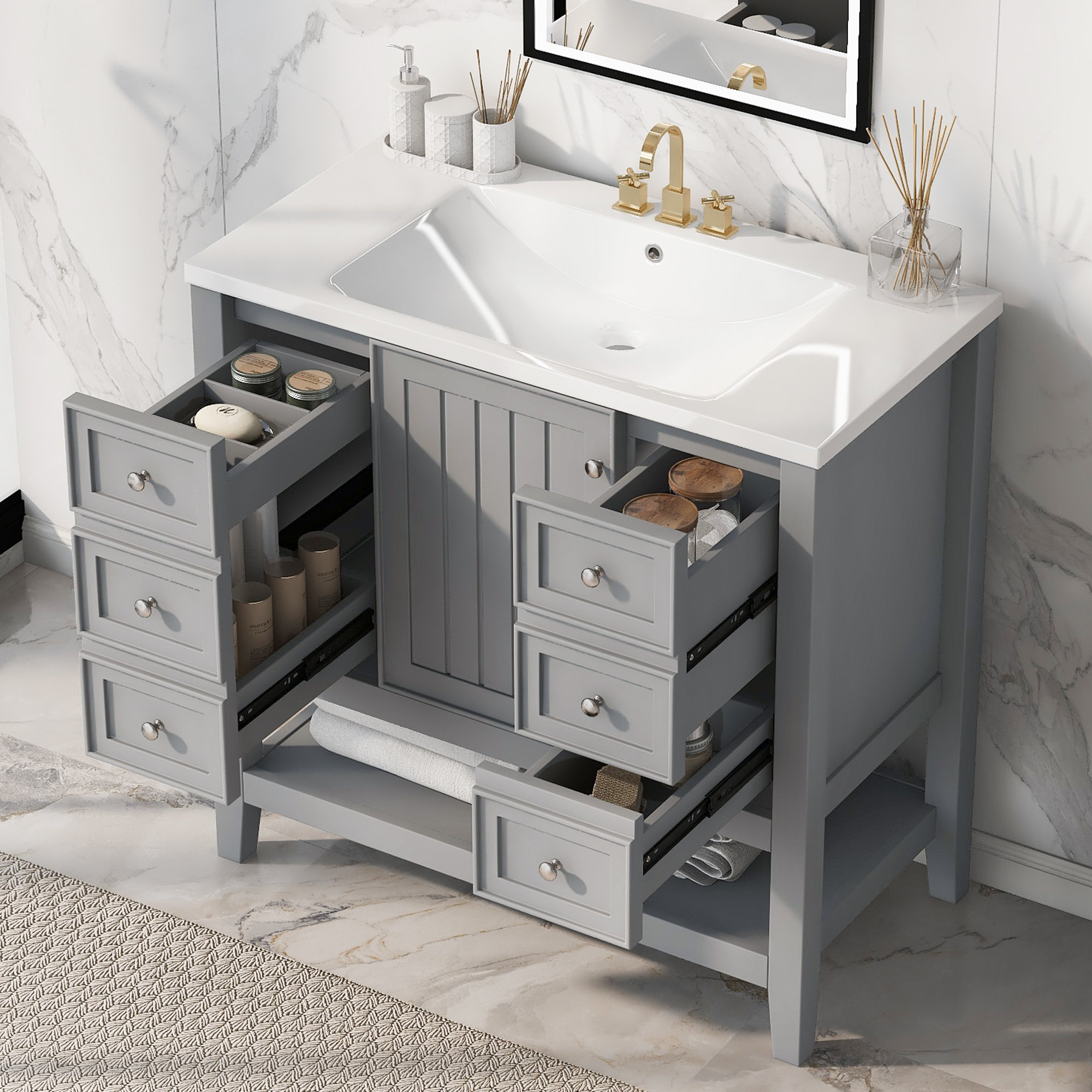 Himimi 36'' Single Bathroom Vanity Base Only | Wayfair