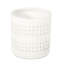 Pot à fleur décoratif en oxyde de magnésium, blanc antique, 15 po, élément essentiel décoratif en blanc - élément cubique 15 po