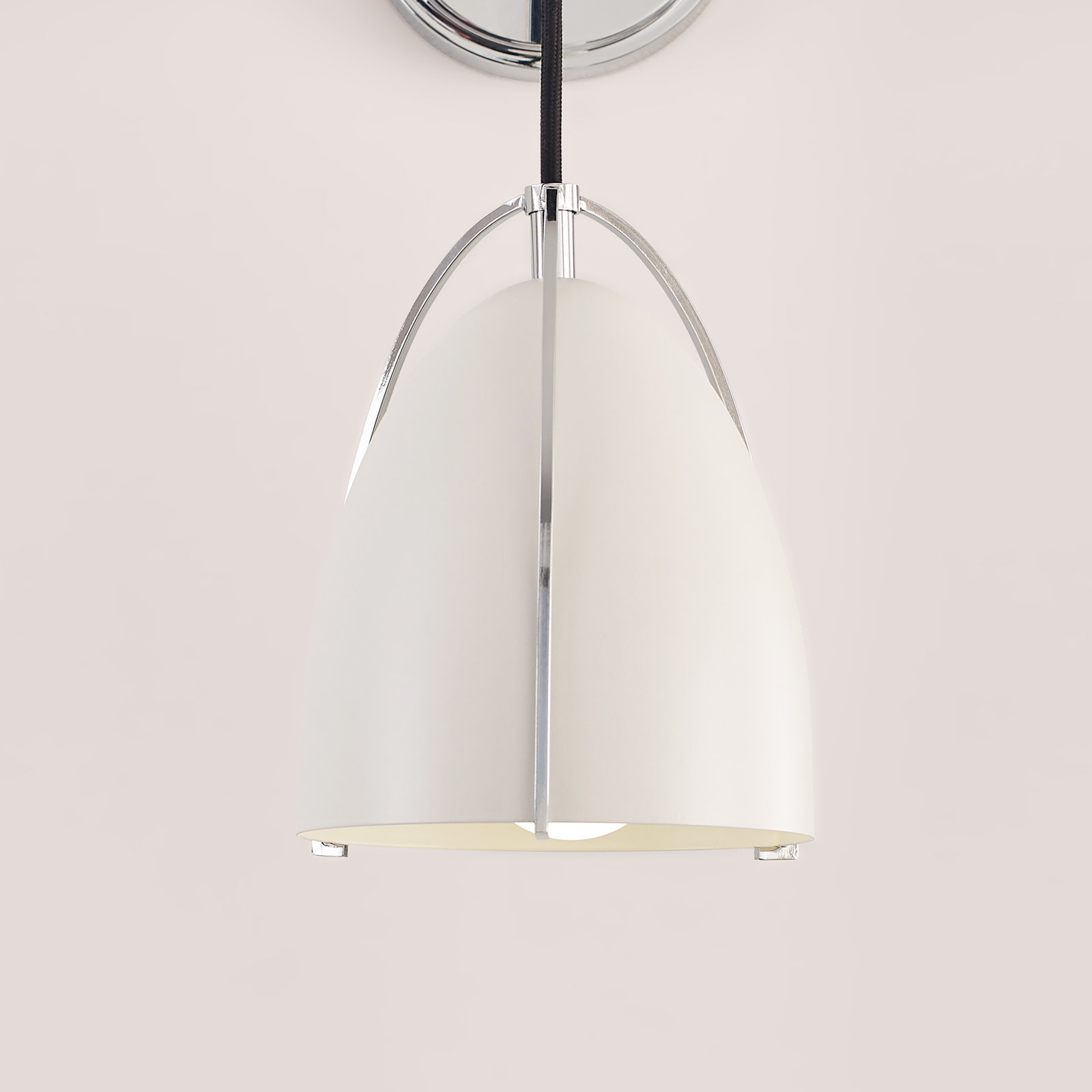 Nikki Single Dimmable Bath Sconce, Chrome, No, Steel Matte White