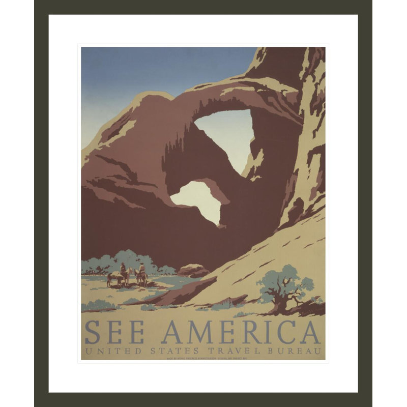 «See America» par Frank S. Nicholson, impression giclée sur cadre, H 28,26 po x l 23,5 po