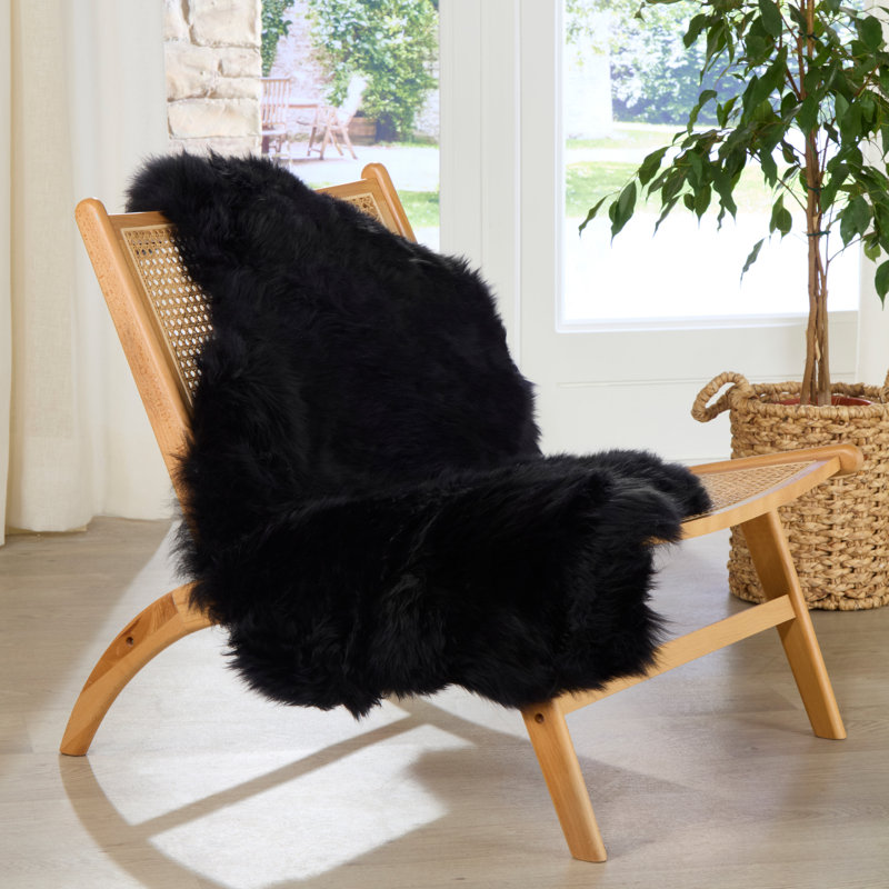 Olsson Solid Colour Sheepskin Area Rug, Novelty 60 x 120cm