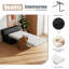 Lit simple escamotable avec repose-pieds et matelas-623902160