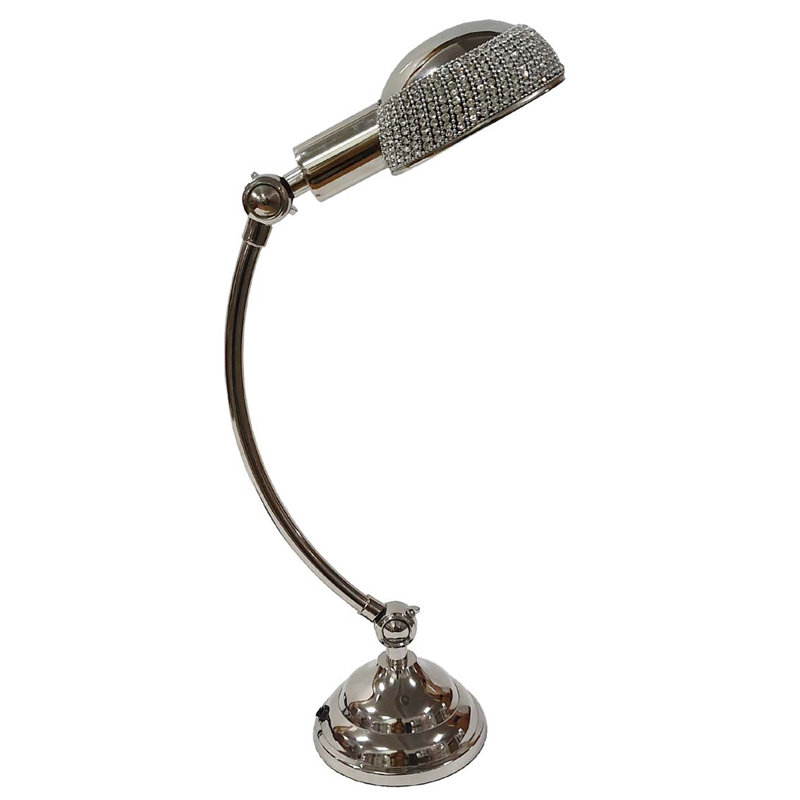 Lampe arquée argentée 22 po Kora