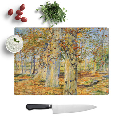 Tempered Glass Autumn Forest Chopping Board
