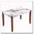 Rectangular Faux Marble Dining Table