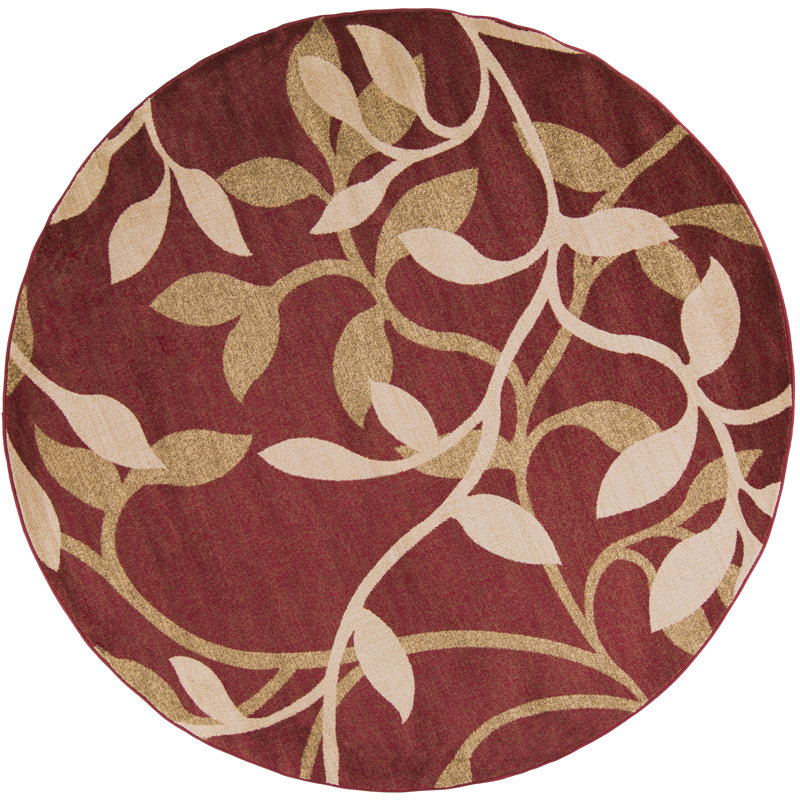 Feagin Floral Indoor Rug, Round 8'