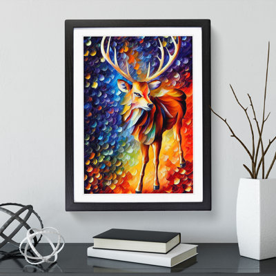 XV1022-4176X Stag Portrait No.4 - Single Picture Frame Print