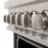 ZLINE 24 In. 2.8 Cu. Ft. Legacy Dual Fuel Range with 4 Burner Gas Cooktop and Electric Convection Oven-1792117579