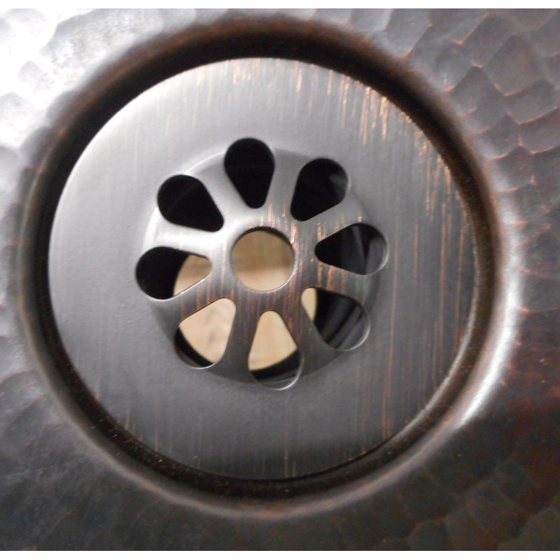 1.5" Daisy Drain in Oil Rubbed Bronze Finish for a Copper Bathroom Sink