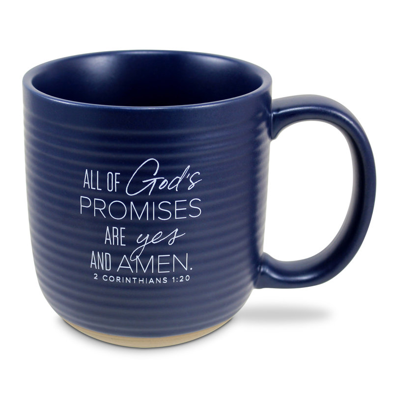Grande tasse à café «amen I Will Aide» bleu 20 oz