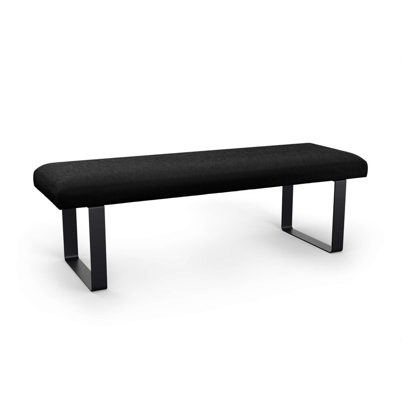 Naquaria Upholstered Bench, Black