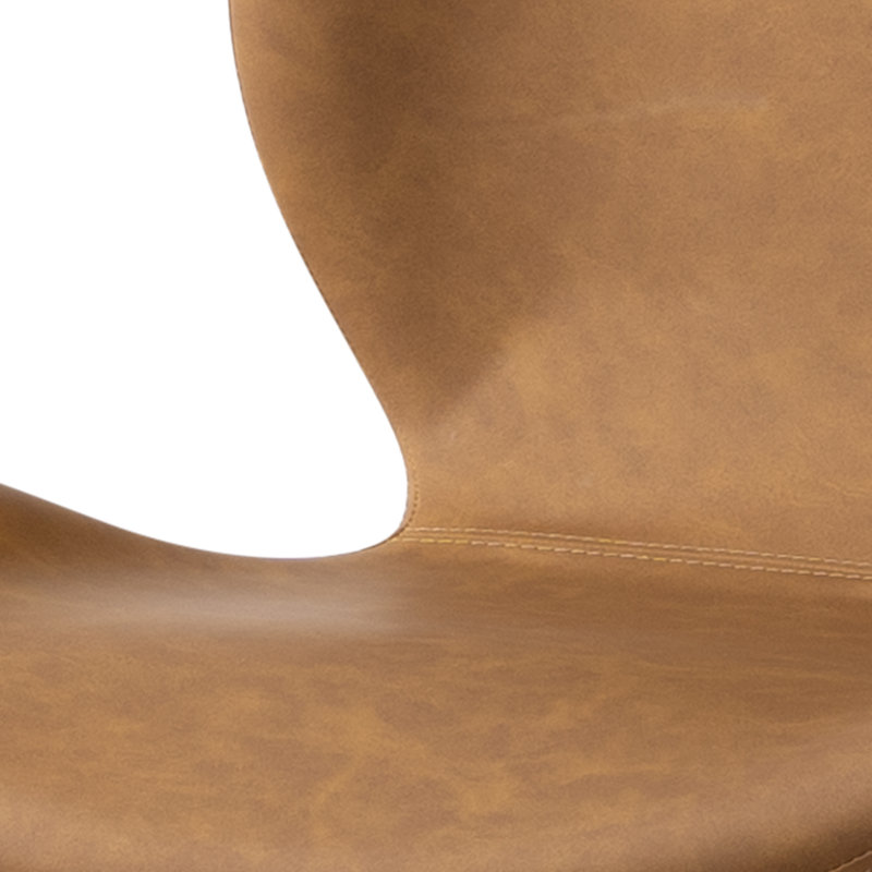 Chaise en similicuir et bois massif, Brun