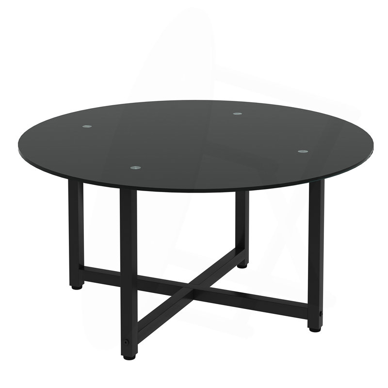 Round Coffee Table With Glass Table Top