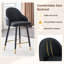 Tabouret de bar moderne en cuir synthétique avec repose-pieds à haut dossier, siège d'une hauteur de 25 po-675047820-675210427