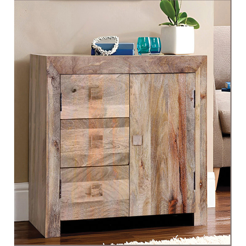 Dakota 90cm Solid Wood Sideboard