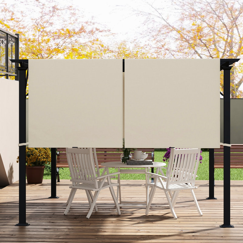 Auvent de remplacement pour pergola 2 pièces, abat-jour protégé, compatible avec la pergola, housse résistante à l'installation de 2 pièces sans effort, résistante aux éclaboussures