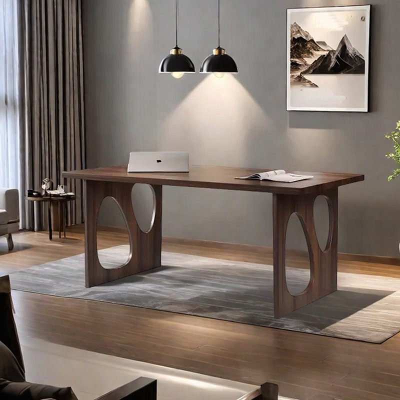 Walnut solid wood dining table, 29.53"H x 62.99"L x 31.5"W