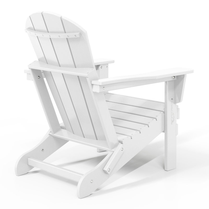 Laguna Foldable Outdoor Adirondack Set, White
