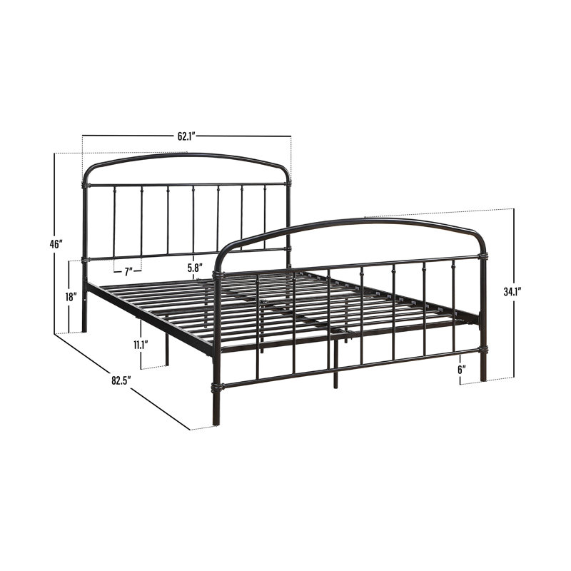 Lit plateforme Bernel, Grand, Noir