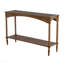 Console de 47 po en bois rustique, pieds en spirale, tablette pour entrée - brun