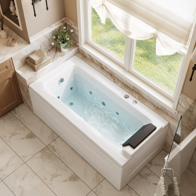 59" Whirlpool Bathtub With Left Drain