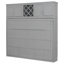 Grand lit escamotable escamotable grand format avec armoires supérieures et support à vin - Lit pliant multifonctionnel pour chambre d'amis ou bureau à domicile, gris-2095878669