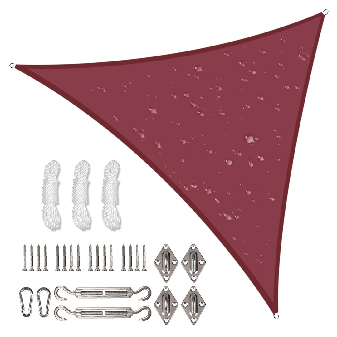 Waterproof 3.6m Triangle Shade Sail