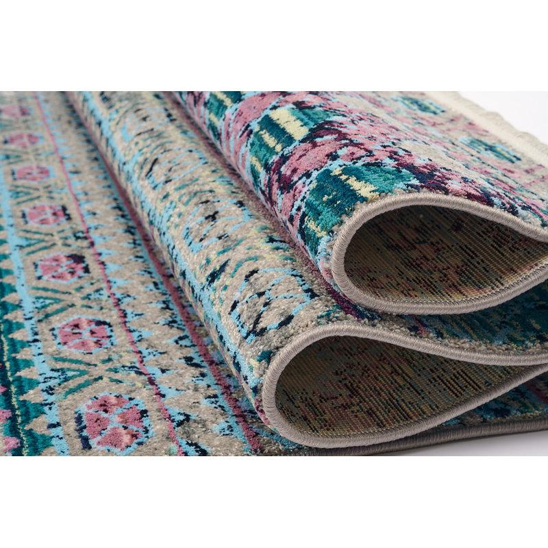 Geometric 100cm X 150cm Area Rug, Rectangle 100cm x 150cm