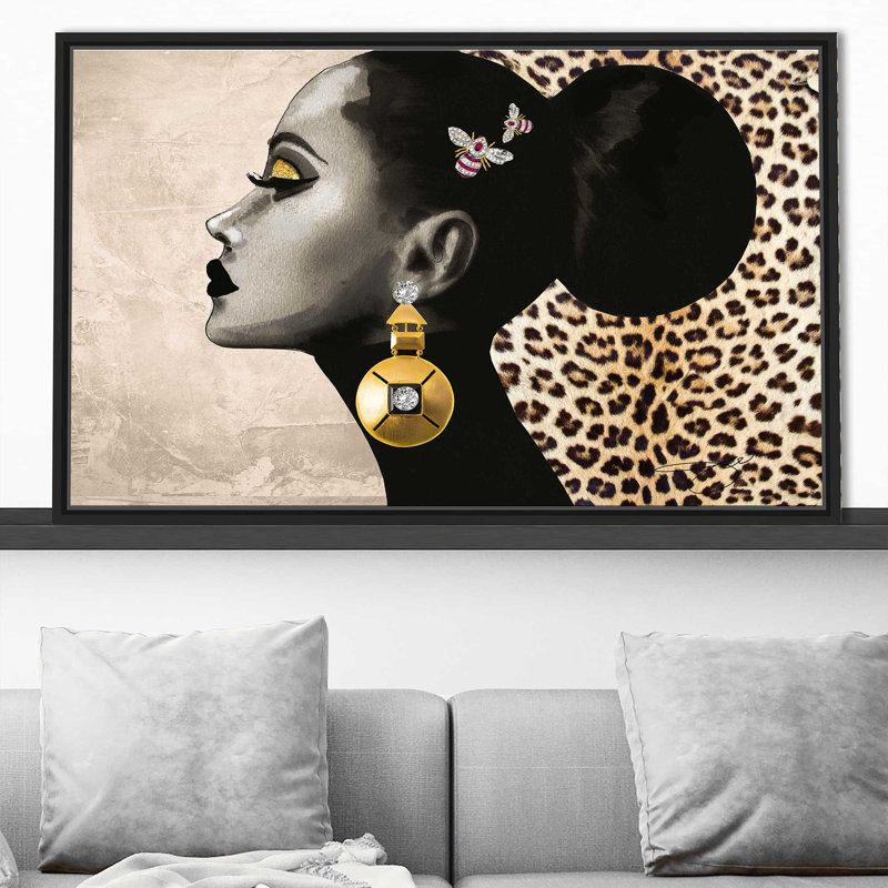 «Afrique Model 7 (Horizontal)» par Jodi - impression, Cadre flottant noir, H 31,5 po x l 51,5 po x P 2 po