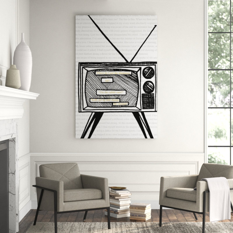 Tune In Print by Kelli Ellis, Glass Coat, 81" H x 54" W x 1.5" D