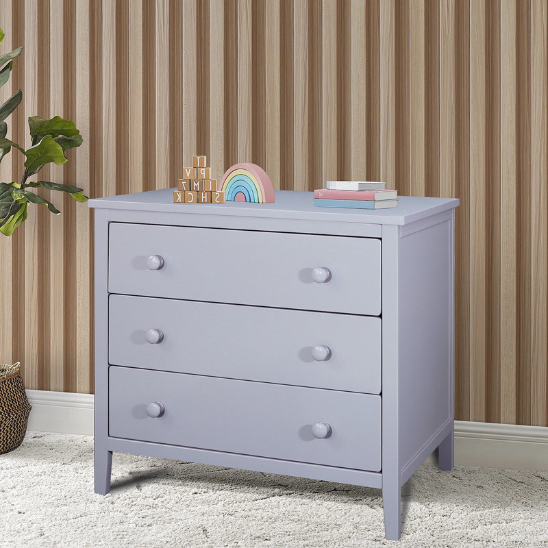 Commode décorative 3 tiroirs Arunasalam, gris