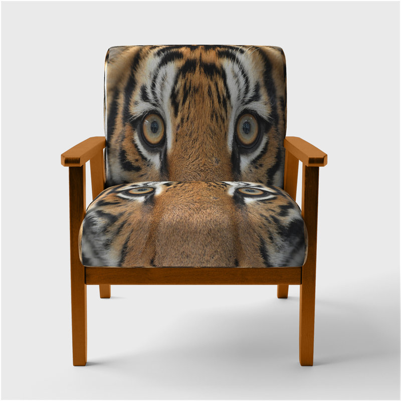 Fauteuil d'appoint rembourré Alphin, Brun