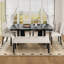Banc de salle à manger en lin capitonné Modern-2113277019