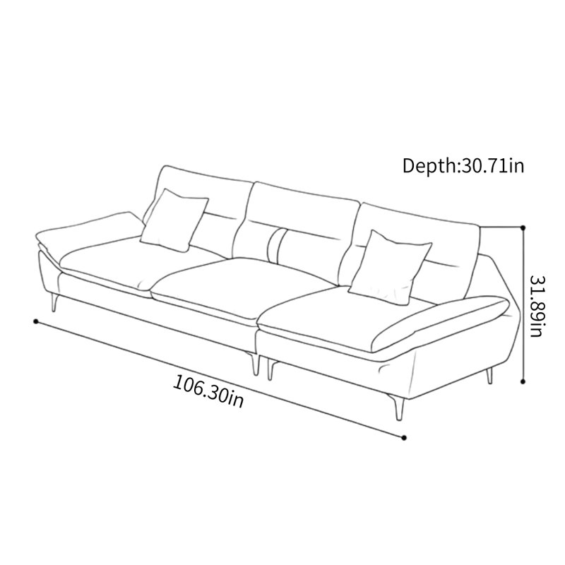 Modern Simple Three-person Sofa