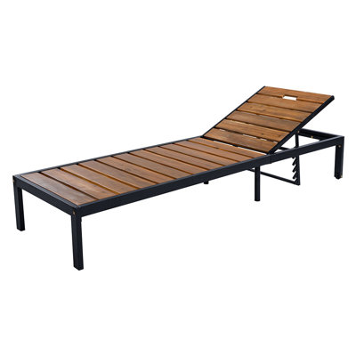 Outdoor Chaise Lounges Pool Lounge Chairs Outdoor Daybed Recliner with Adjustable Backrest for Patio, Poolside or Beach