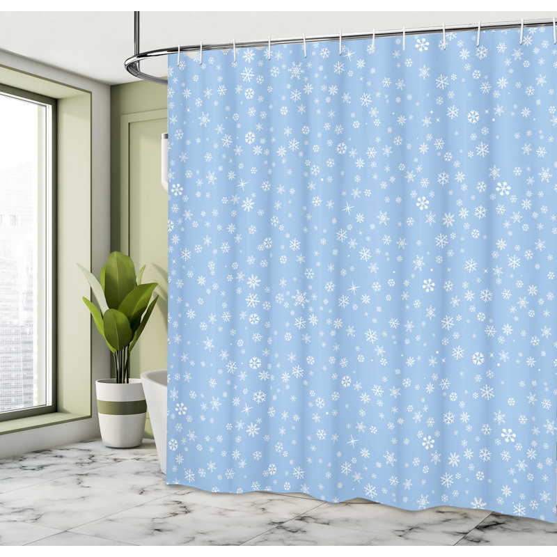 Ensemble de rideau de douche et crochets d’hiver, H 75 po x l 69 po