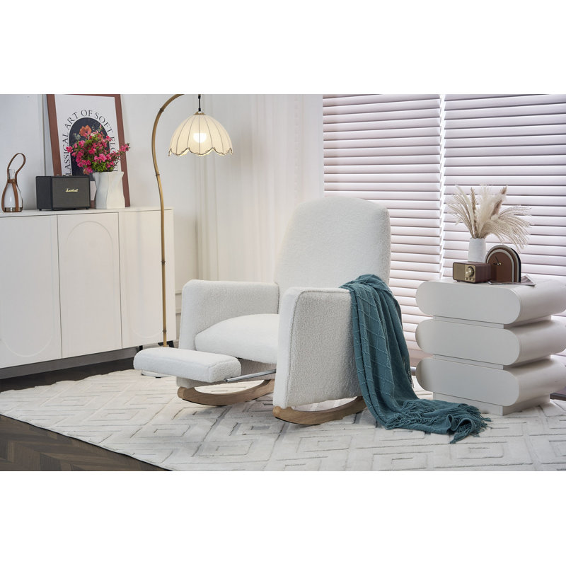 Chaise berçante Teddy, Ivoire ivoire