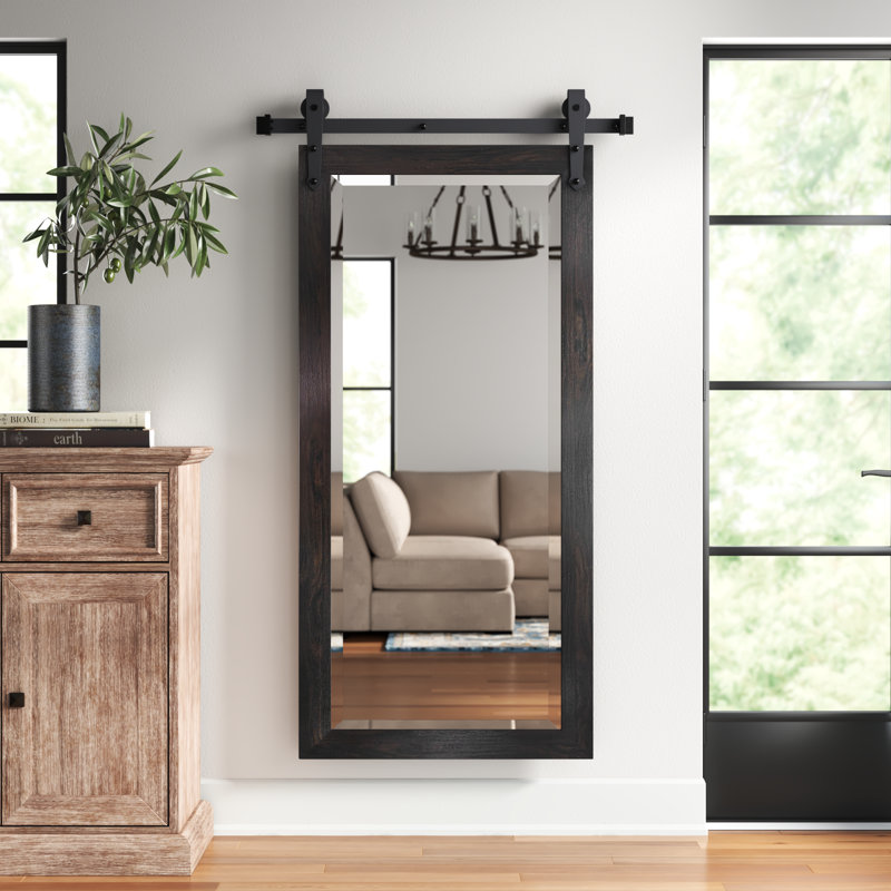 Lanphear Flat Mirror, 71" H x 30.5" W, Dark Walnut