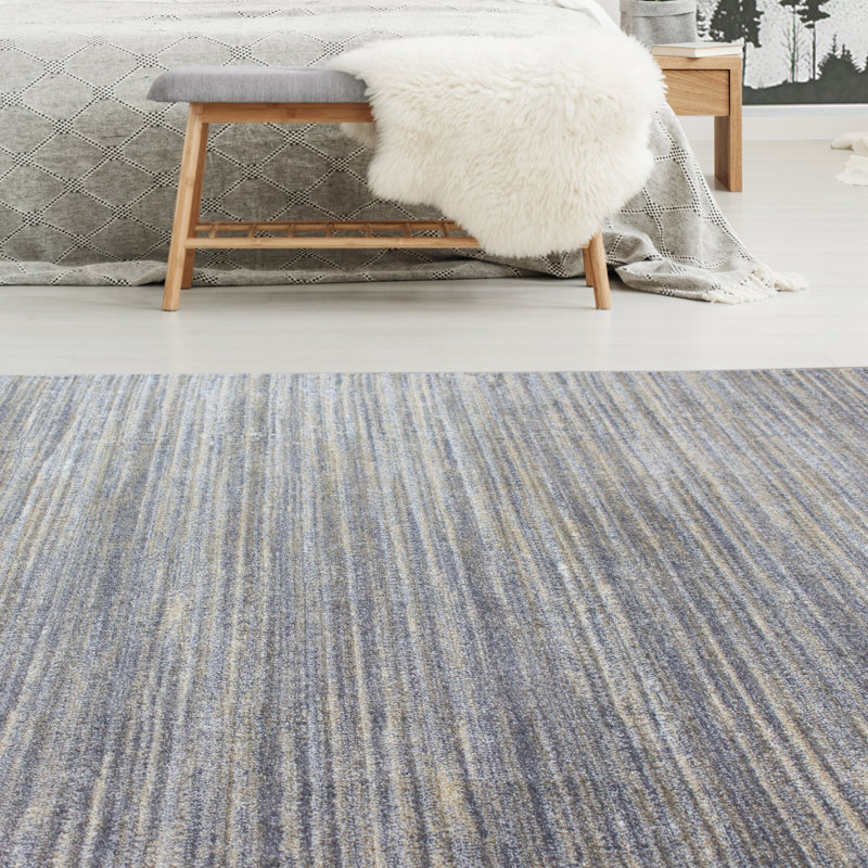 Tapis gris crème à haute performance Arocho, Rectangle 7 pi 10 po x 10 pi 6 po