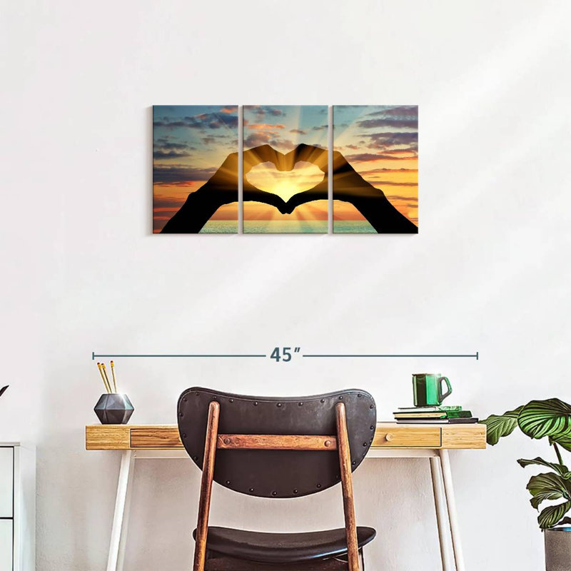 Love 3 pièces, H 32 po x l 15 po x P 1,25 po