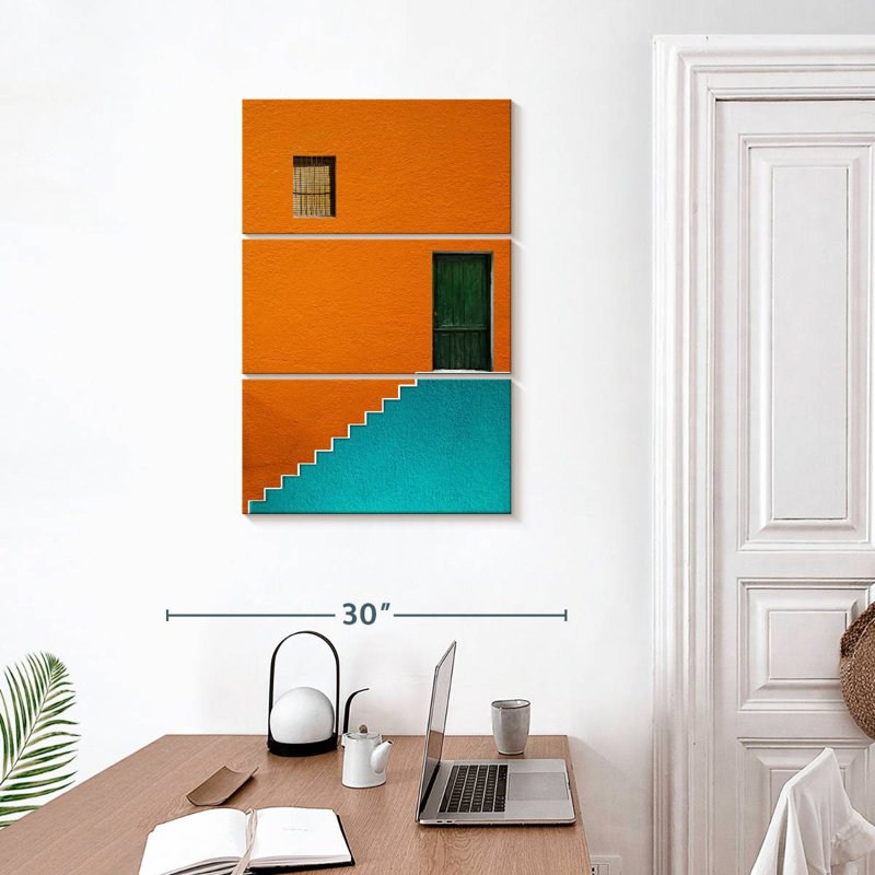 Édifice minimaliste Lilbl Colorblock, H 32 po x l 20 po