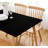 Fitted Rectangle Tablecloth Spandex Stretch Black Cocktail Table Cover Elastic Edge Topper Cap For Dining Wedding Party Picnic 42 X 72 Inch