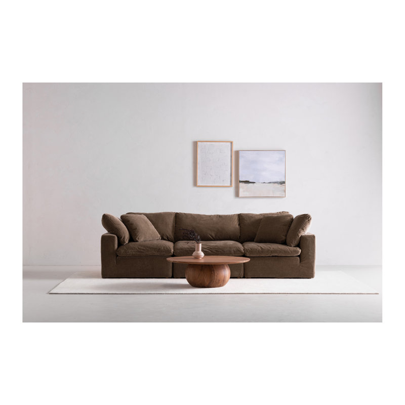Rolf Solid Wood Coffee Table, 13.75" H x 42" L x 42" W, Natural