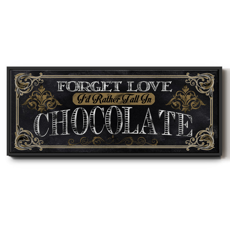 Chocolat - toile encadrée, H 8 po x l 20 po
