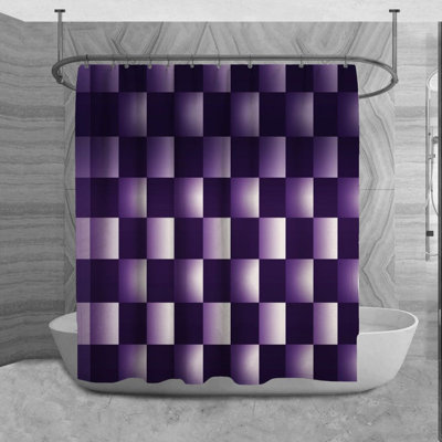 Rideau de douche à carreaux Mariauna