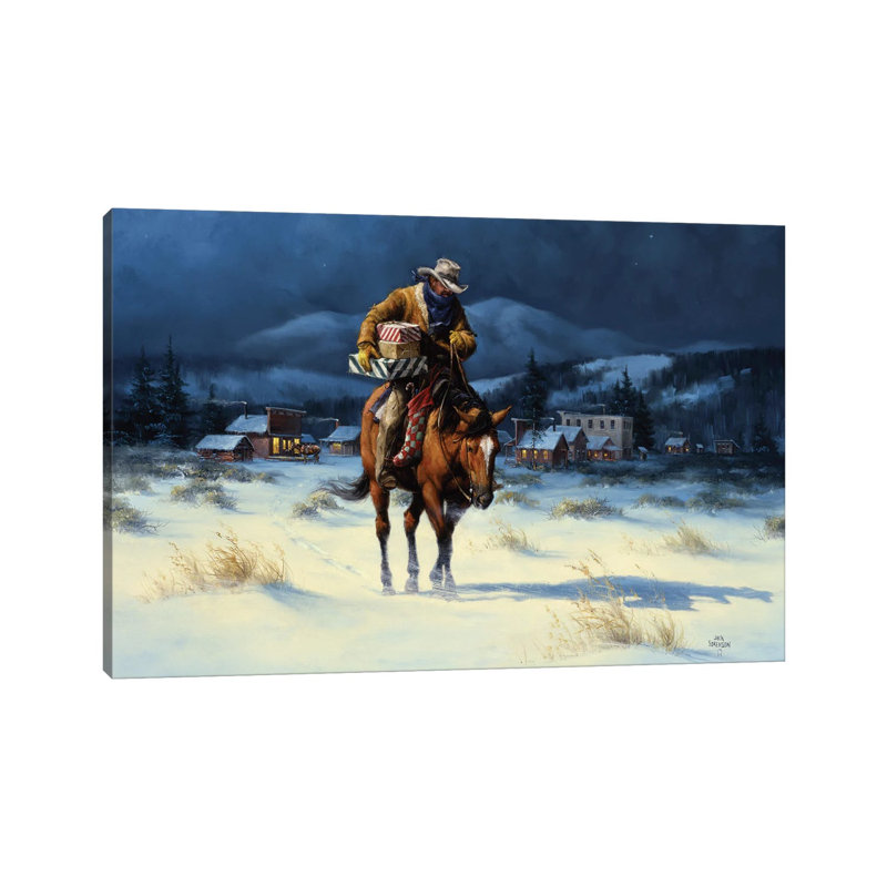 Bringing Christmas Home - Wrapped Canvas Print, 66.04 cm H x 45.72 cm W x 1.91 cm D