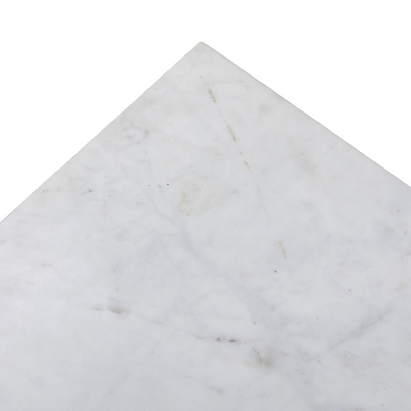 Console Robles - marbre blanc, White Marble, Hammered Antique Brass